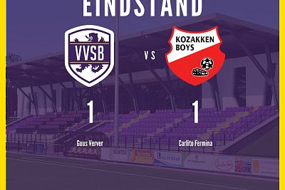 VVSB pakt punt tegen Kozakken Boys in dying seconds