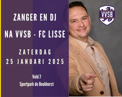 DJ en zanger na afloop van VVSB - FC Lisse