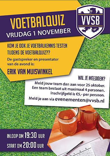 1 November VVSB Voetbalquiz