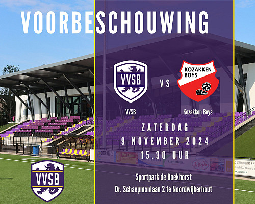 Voorbeschouwing VVSB - Kozakken Boys